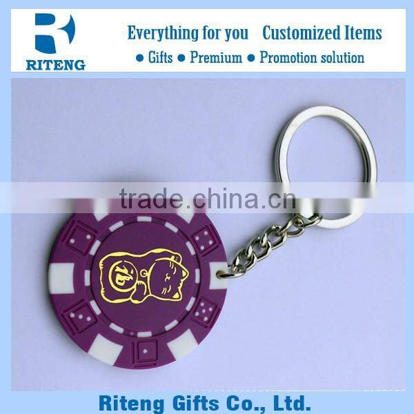 In Bulk Cheap Wholesale Keychain With Poker Chips