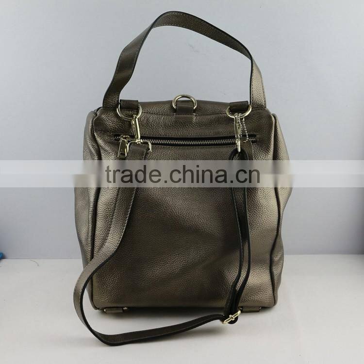 Trendy fashion designer new style ladies multifunction genuine leather backpack