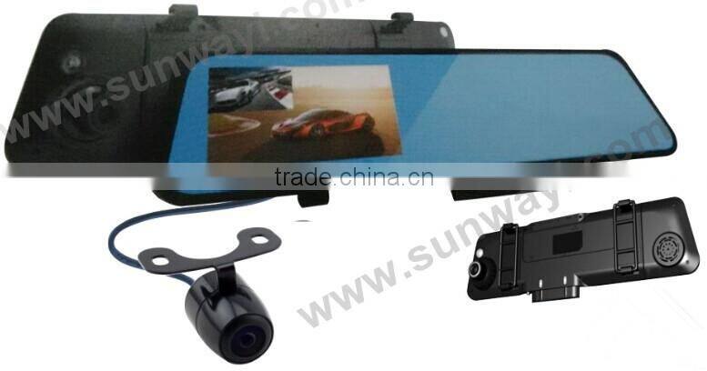 Popular car dual lens dvr hd 1080p video recorder for car