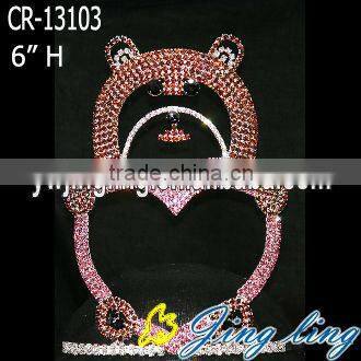 cute bear family tiara with butterfly sweet candy crown set