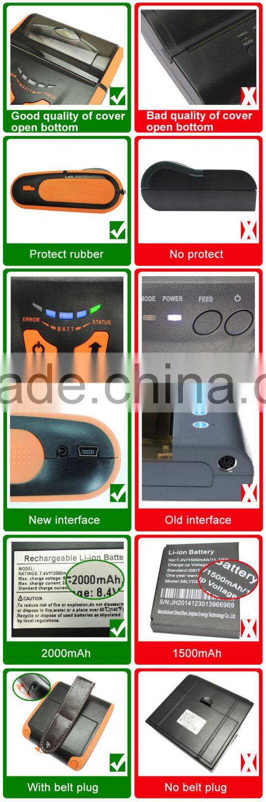 IMP013 Bluetooth Mobile Mini Portable Android Usb Printers taxi receipt printer portable mac