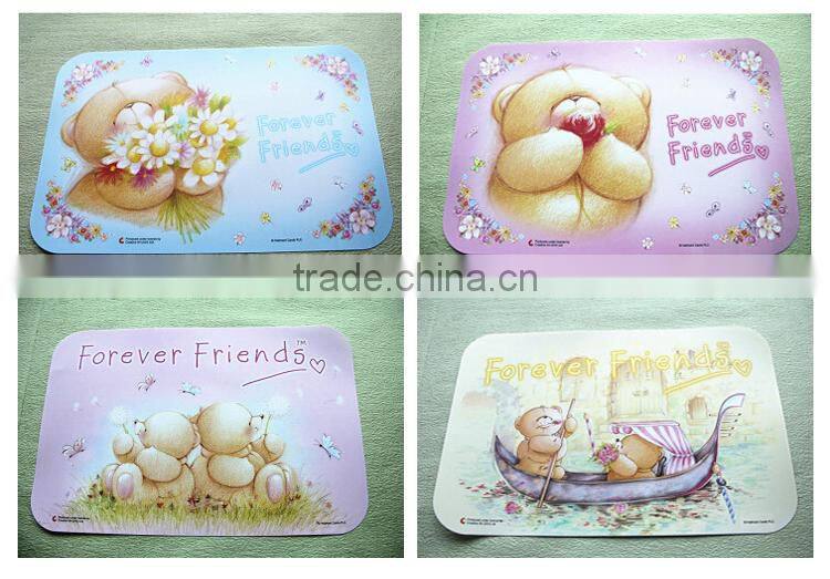 table mat plastic ,pp thin placemat