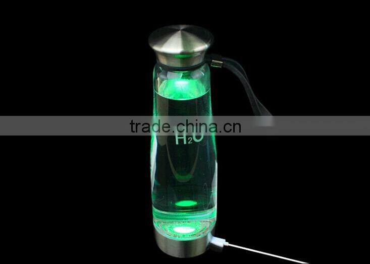 Hydrogen water bottle for drinking
