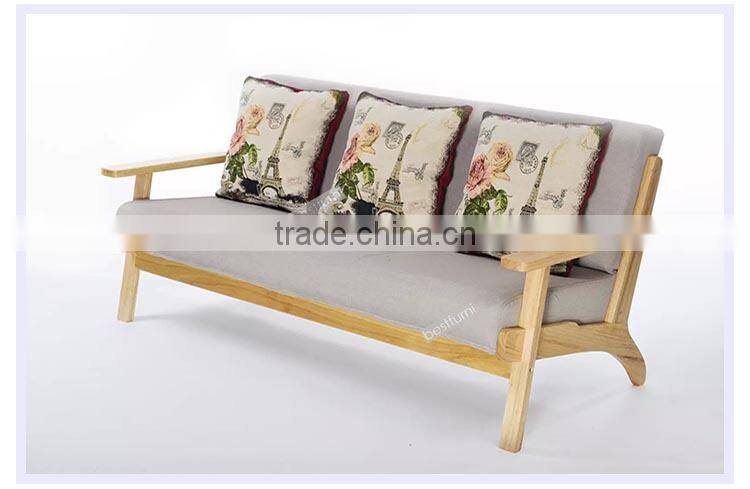 Simple Oak Sofa with Single Double & Three Seats