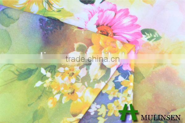 Mulinsen Textile 100% Polyester Woven Imitation Digital Printing Chiffon Fabric Online