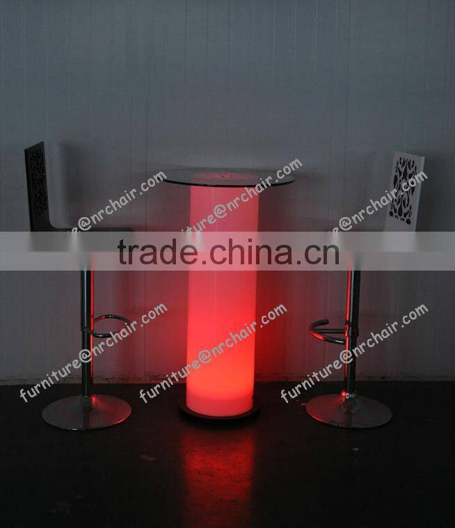 shanghai wholesale nightclub acrylic led bar round table