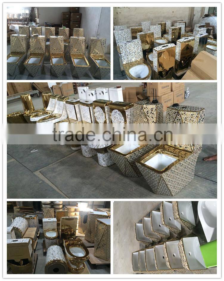 ceramic bathroom gold colod basin Luxury Silver art basin