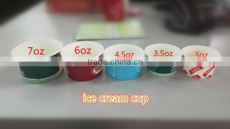 2016 Beautiful Frozen Cold Paper Ice Cream Bowls/Ice Cream Paper Cup/Frozen Yogurt Cup