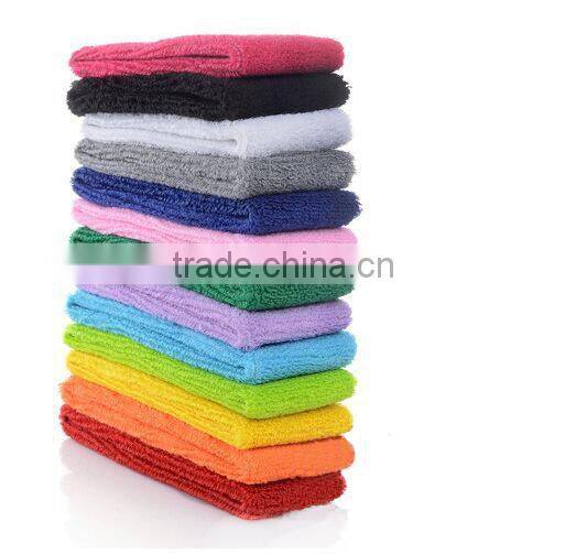 2015 Embroidery Sport promotion Cotton Custom Wristband /Sweatband