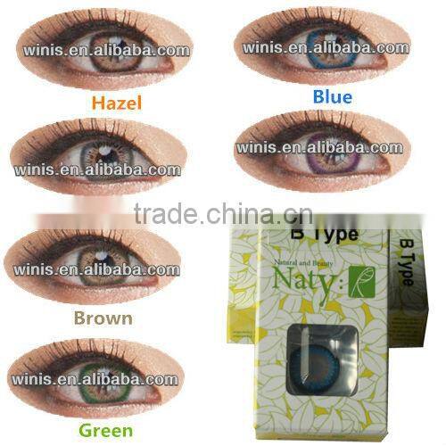 Wholesale popular Naty B type blue Korea color contact lens yearly cosmetic lenses wholesale colored contacts