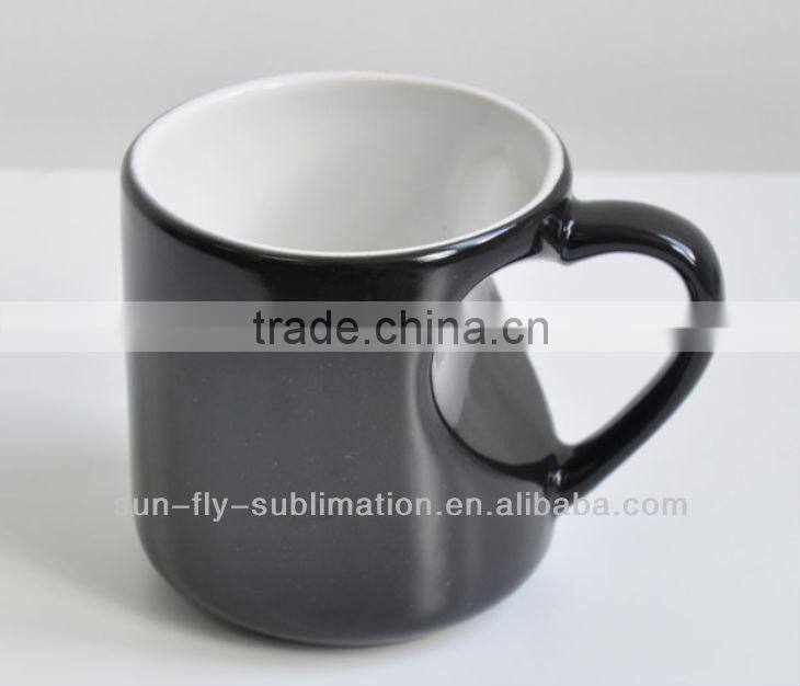12oz color changing ceramic mug,blank mugs for sublimation printing,plain white ceramic mug