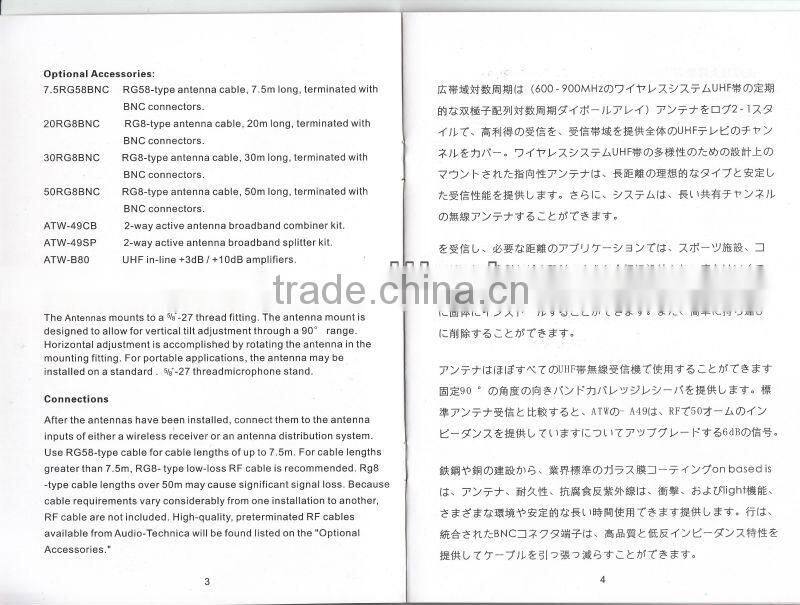 UHF Wireless microphone antenna distributor E1200