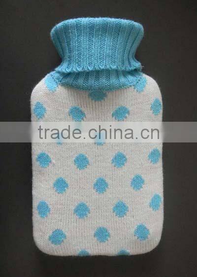 knitted hot water bottle cover