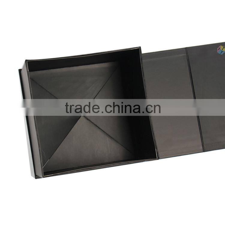 Black rigid paper packaging vintage stetson hat box