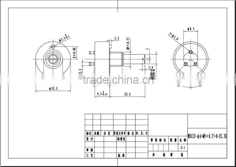22mm Precision conductive plastic potentiometer,ruwido potentiometer