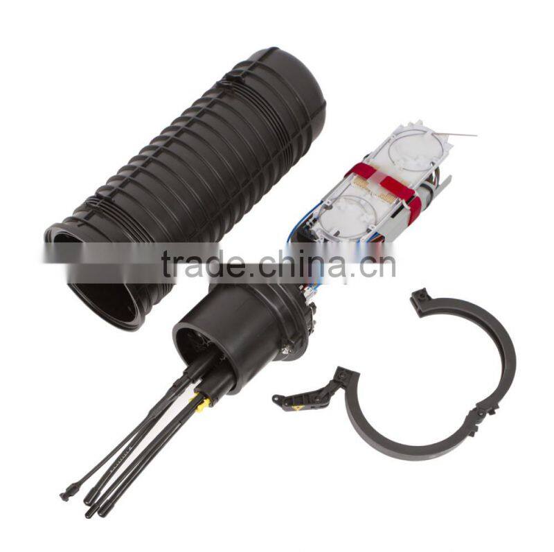 Aerial wall mounting buried fiber splice closures