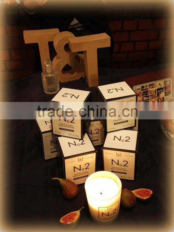 Organic Scented Pure Soy Wax Candle in glass jar in Salon