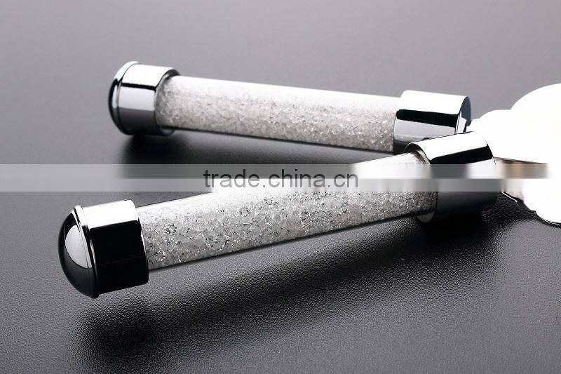Elegant chinese steel knife cake set diamond for wendding party