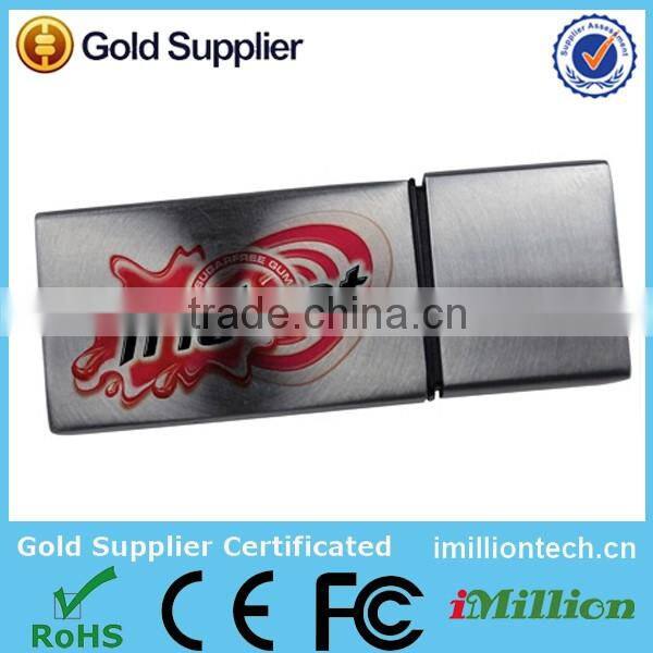Bulk color metal flash usb drive,mini rectangle Silver usb dongle factory Wholesale