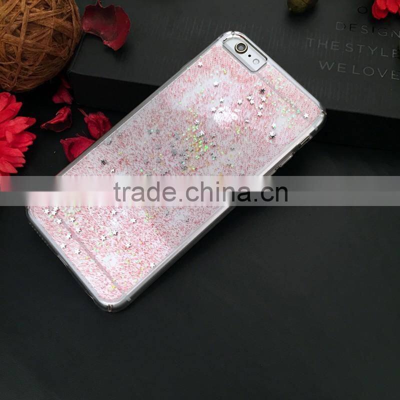 luxury Contrast color Flash powder pc shell cover for iphone
