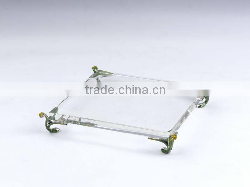 RORO Chanson orchid enamel crystal glass tea set for home decoration