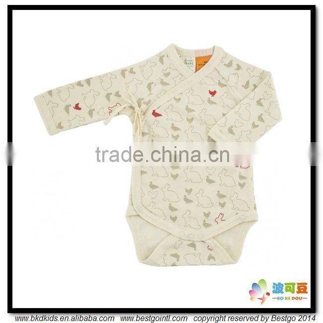 BKD cotton infant spring kimono bodysuits
