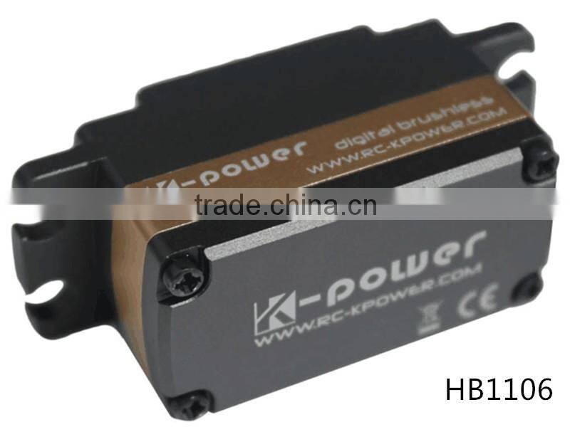 HB1106 11kg torque servo with brushless motor/low profile titanium gear servo/rc car servo