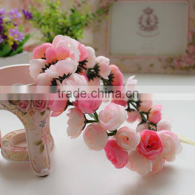 Hawaii Rose Flower Wreath Bridal Party Woman Girls Flower Hair Accessory