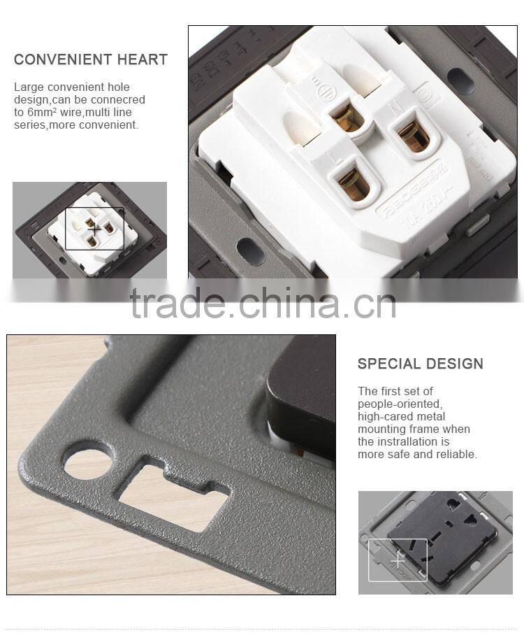 one gang PC socket pressure- line type
