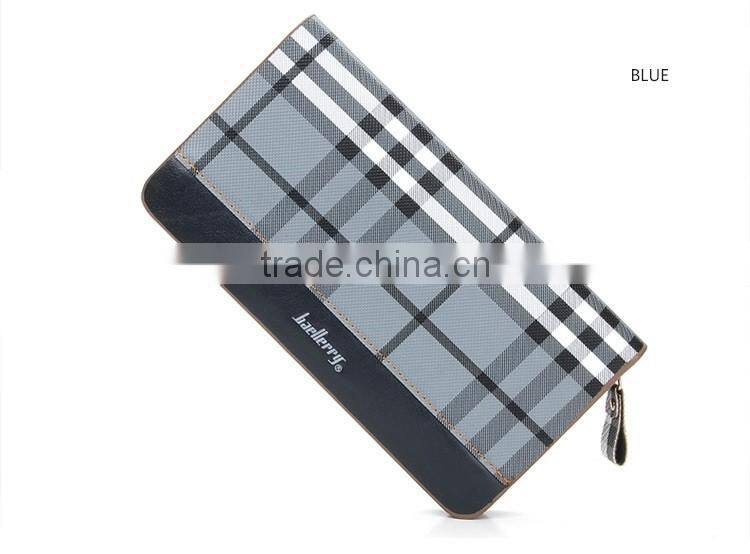 Popular product factory wholesale large capacity baellerry men's zipper clutch wallet