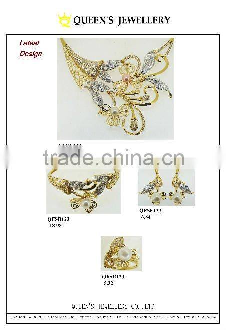18k gold jewelry necklace set