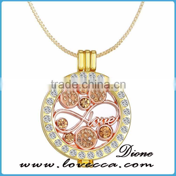 Dubai gold plating fashion jewelry wholesale crystal skull pendant necklace