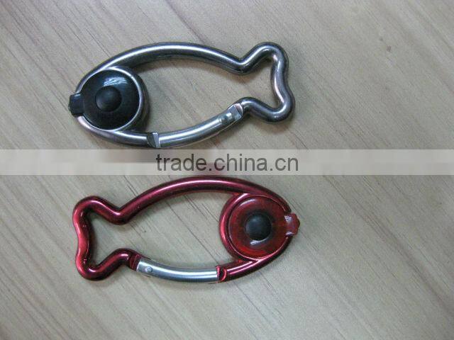 Fish shape ROHS aluminium LED carabiner