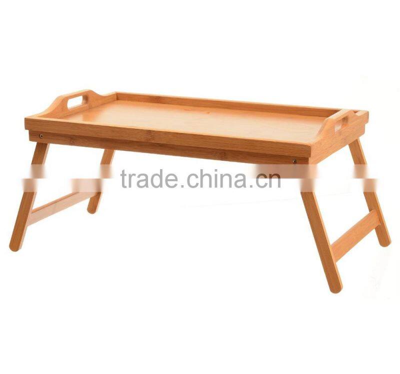 DT010 Bamboo Breakfast Desk with foldable legs, Breakfast Tray