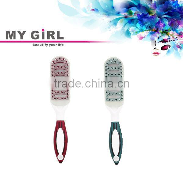 m MY GIRL top Selling Soft Bristle silicon hair brush Easy-Grip Handle Vent Detangle brush hair Magic Hair brush