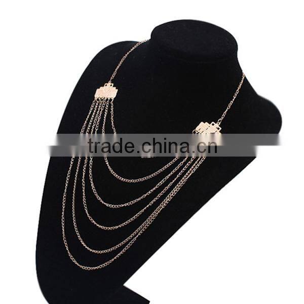 Factory price beautiful gold plated pendants chain necklace