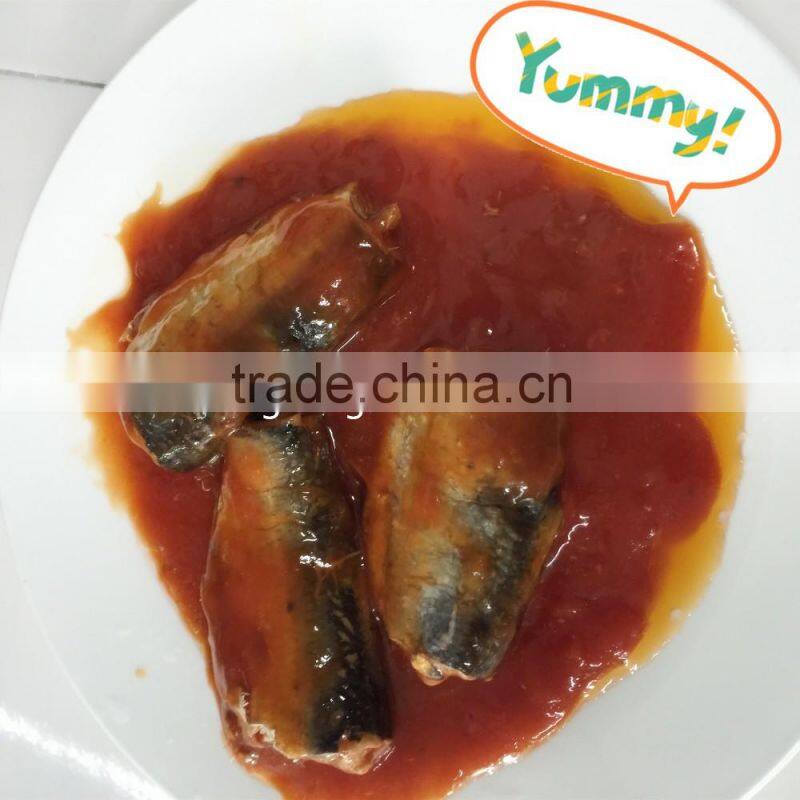 Canned sardine in tomato sauce with 10g oil