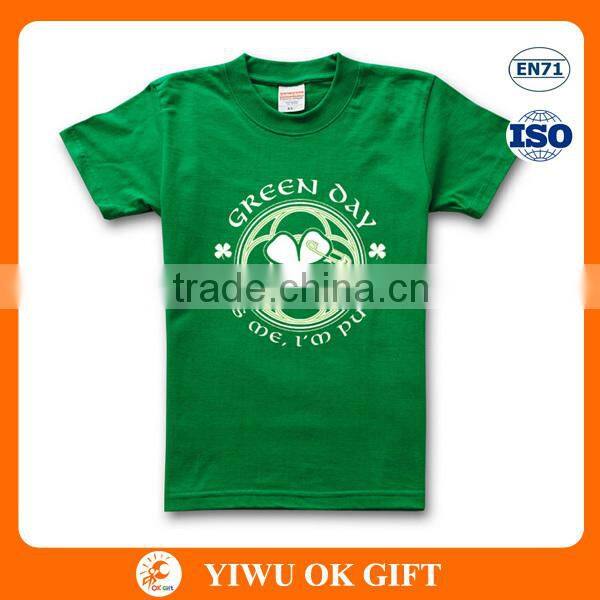 St Patrick's day fancy printed custom green day T- shirts