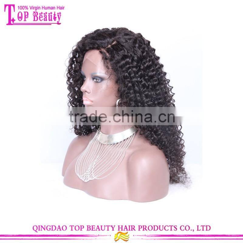 8A grade 130%-200% density baby hair Peruvian human hair full lace wig wavy lace frontal wig