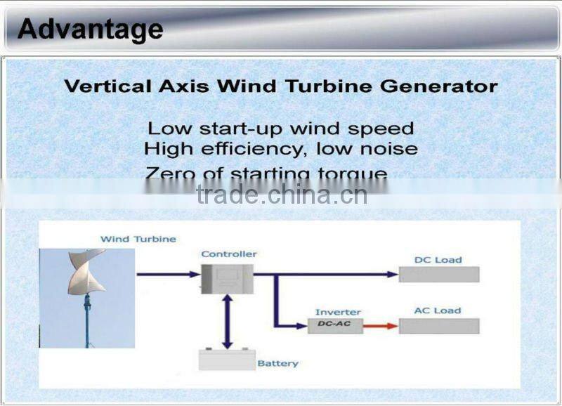 300w wind electric generator vertical