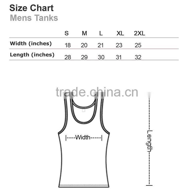 comfortable cotton fabric mens all over print tank top in bulk