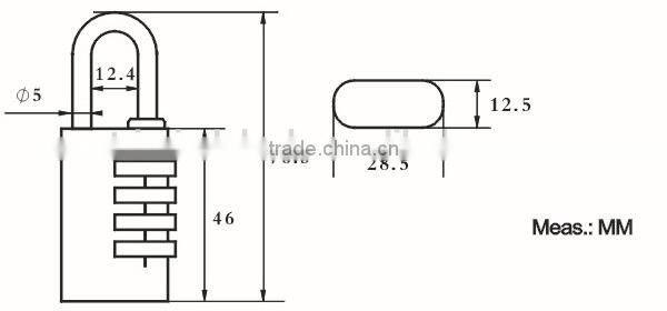 High Quality Tri-Circle Aluminum digital key combination lock L334