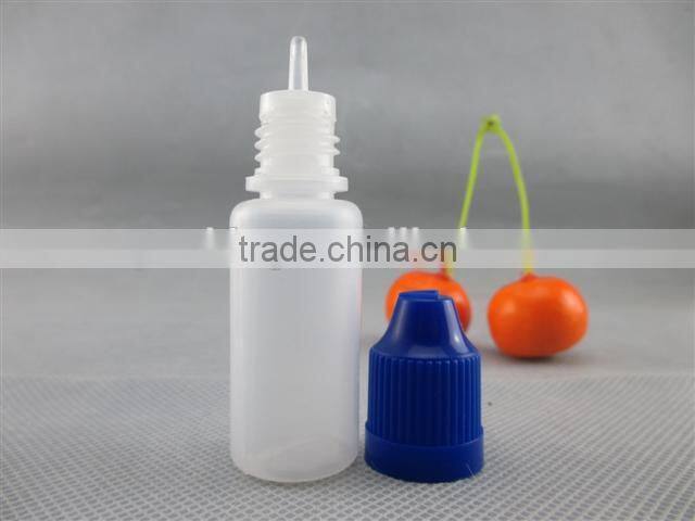 trade assurance supplier 10 ml PE e-liquid dropper bottle for electric cigarette