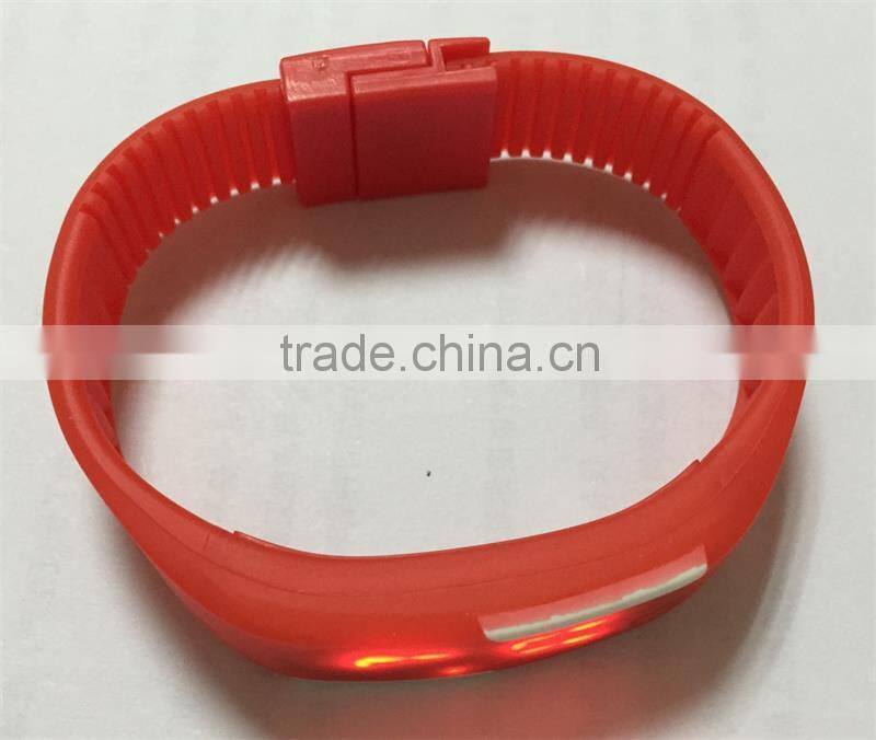Fashion Bracelet Wrist led silicone watch with adjustable silicon band