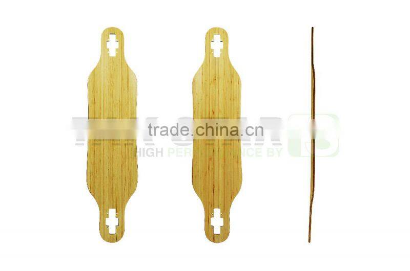 bamboo cruiser longboard decks with kick tail and concave