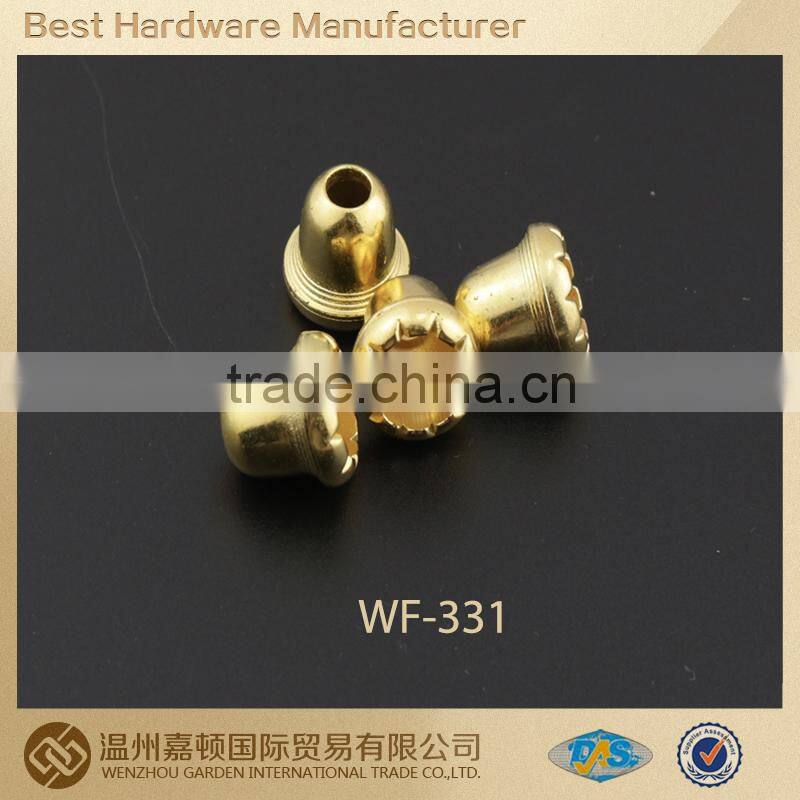 Gold color simple design garment abs cord end