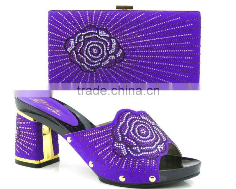 African dress shoes and bag set flower design shoes and matching bags