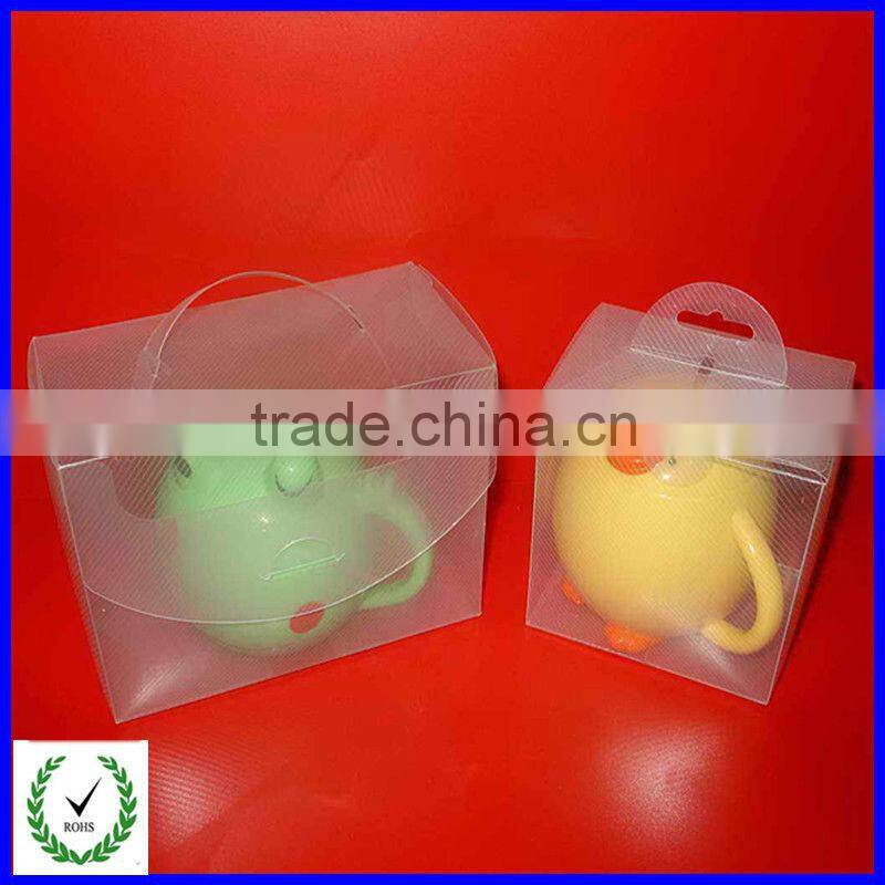 Cheap factory high quality clear rigid plastic square folding PVC box