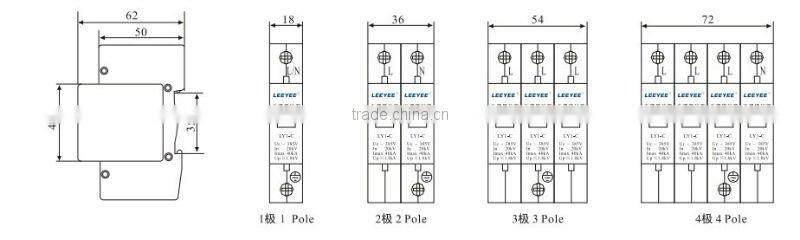 20KA Class Cpower supply Surge protection device