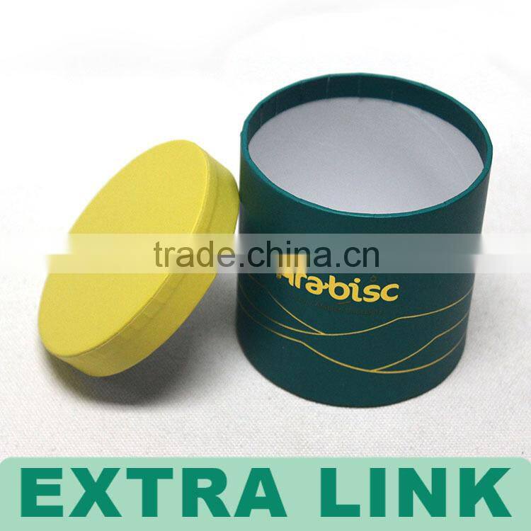 Coffee Tea Cup Recycle Embossing Rigid Round Kraft Paper Cylinder Box
